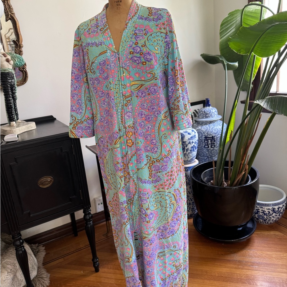 Paisley Print Maxi Dress/ Kaftan